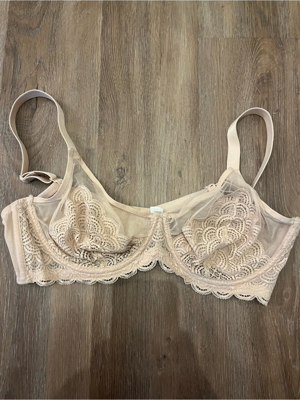 HSIA Minimizer Underwire Lace Bra in Nude